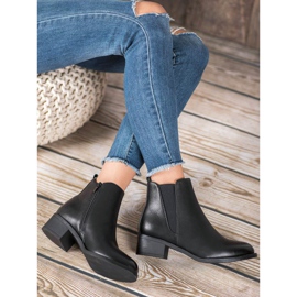 Ideal Shoes Bottes classiques avec une bande élastique le noir 5