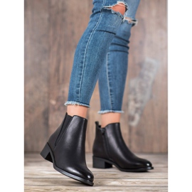 Ideal Shoes Bottes classiques avec une bande élastique noir 1