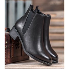 Ideal Shoes Bottes classiques avec une bande élastique le noir 3