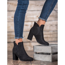Marquiz Bottines en daim à enfiler le noir 5
