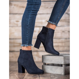 Marquiz Bottines en daim bleu marine 5