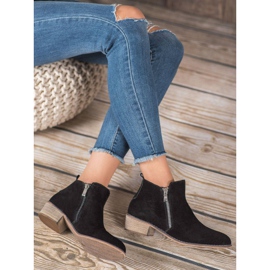 Goodin Bottines en cuir avec fermeture éclair le noir 5