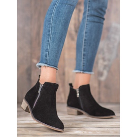Goodin Bottines en cuir avec fermeture éclair le noir 1