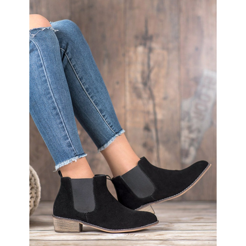 Goodin Bottines chelsea en cuir noir 2