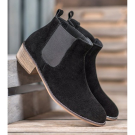 Goodin Bottines chelsea en cuir noir 1