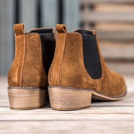 Goodin Bottines chelsea en cuir brun 1