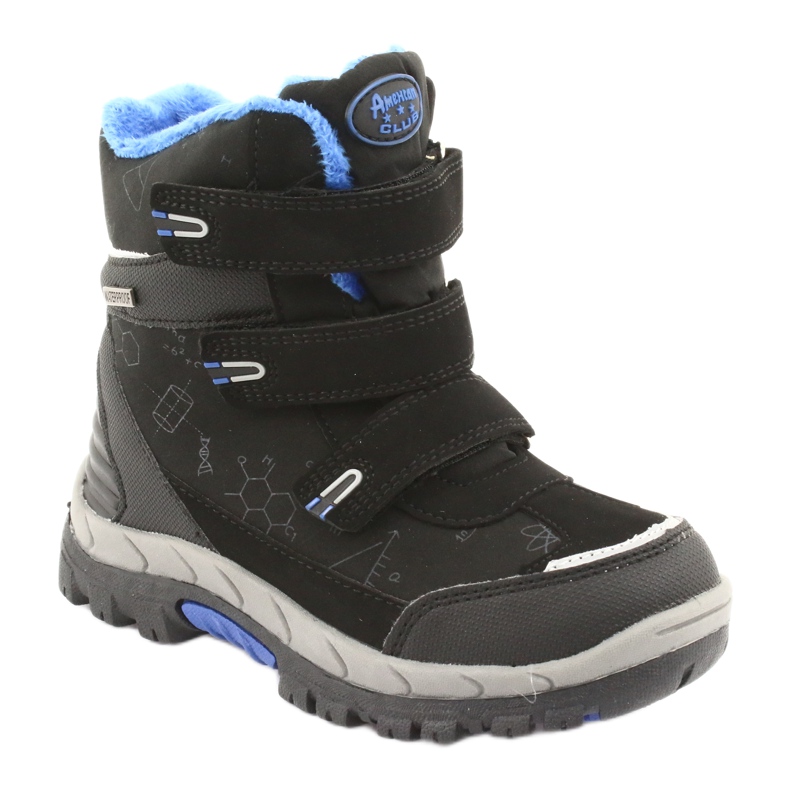 Bottes softshell noires American Club HL20 avec membrane bleu 1