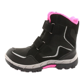 Bottines American Club à membrane HL27 papillons noirs bleu rose 2