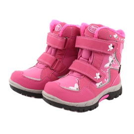 Bottines American Club membrane HL27 papillons roses blanc noir 3