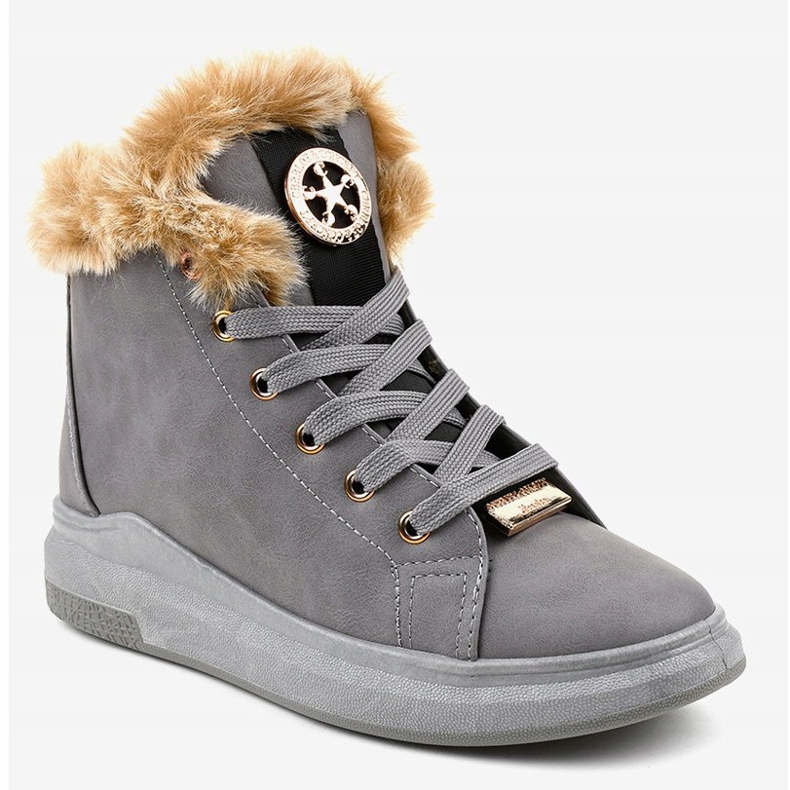 Baskets gris chaud TL135-3 1