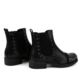 Bottes isolées noires avec un élastique DQH0090 le noir 2
