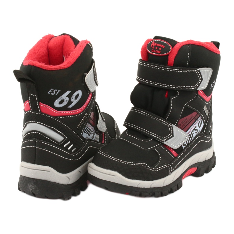 Bottes American Club avec membrane RL34 noir le noir rouge 4