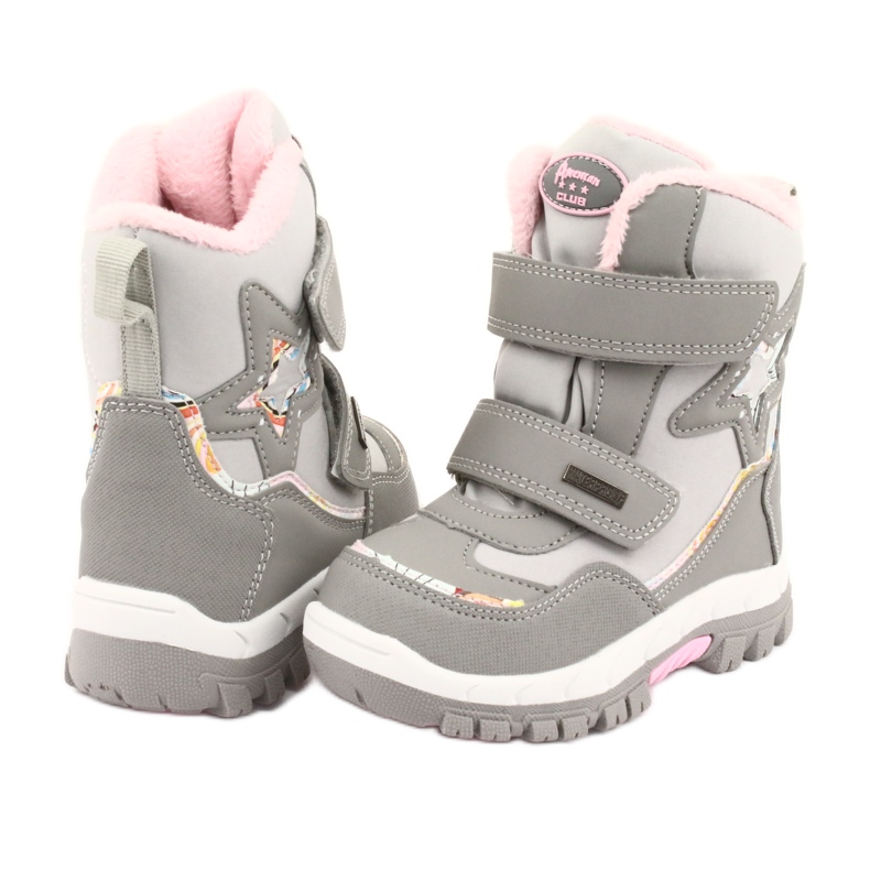 Bottes American Club avec membrane étoile RL37 rose gris 4