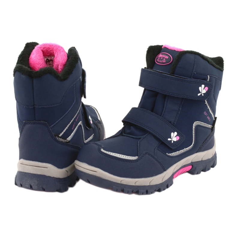 American Club Bottes à membrane américaines HL26 bleu marine rose 4