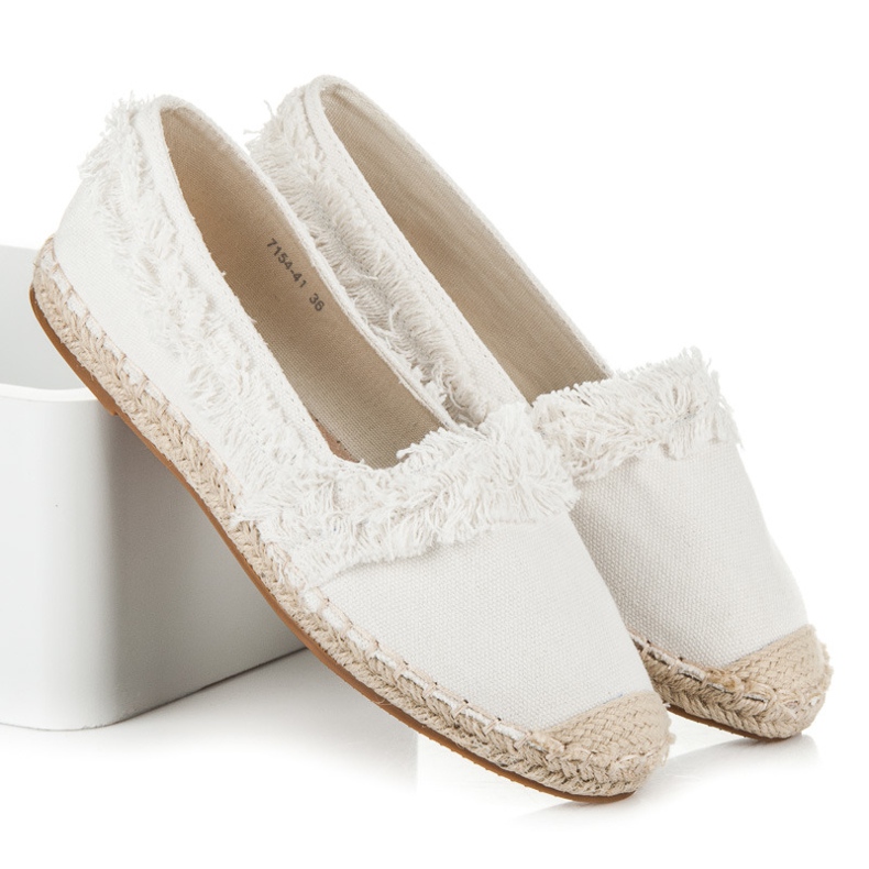 Vices Espadrilles Blanches À Franges 1