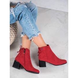 Goodin Bottines en daim rouge 6