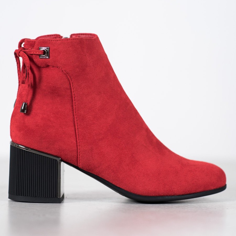 Goodin Bottines en daim rouge 2