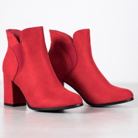 Marquiz Bottines en daim à enfiler rouge 6