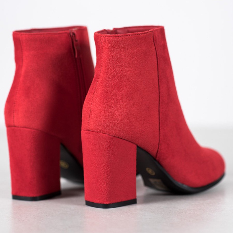Marquiz Bottines en daim rouge 1