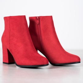Marquiz Bottines en daim rouge 2