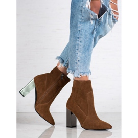 Goodin Bottes en cuir sexy brun 2 Goodin Bottes en cuir sexy brun 2