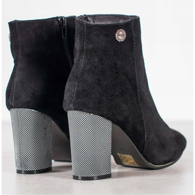 Goodin Bottines En Cuir Sur Un Pilier noir 2
