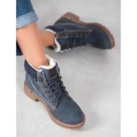 Goodin Trappeurs avec peau de mouton bleu 2 Goodin Trappeurs avec peau de mouton bleu 2