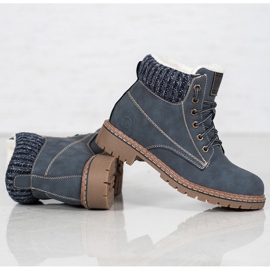 Goodin Trappeurs avec peau de mouton bleu 1 Goodin Trappeurs avec peau de mouton bleu 1