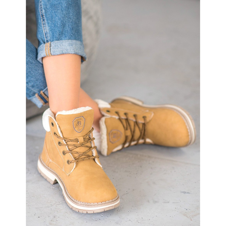 Arrigo Bello Trappeurs à la mode jaune 1