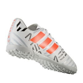 Chaussures de football Adidas Nemeziz Messi 17.4 TF Jr S77207 blanche 1