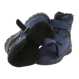 Mazurek Bottes en cuir avec une membrane 1351 Blue marine / membrane noire bleu 4