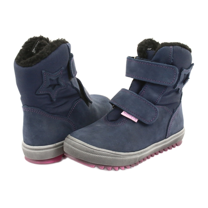 Boots boots à membrane Mazurek 1352 bleu marine rose 3