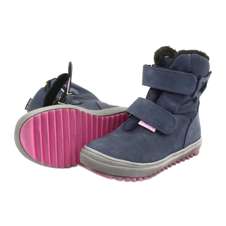 Boots boots à membrane Mazurek 1352 bleu marine rose 5