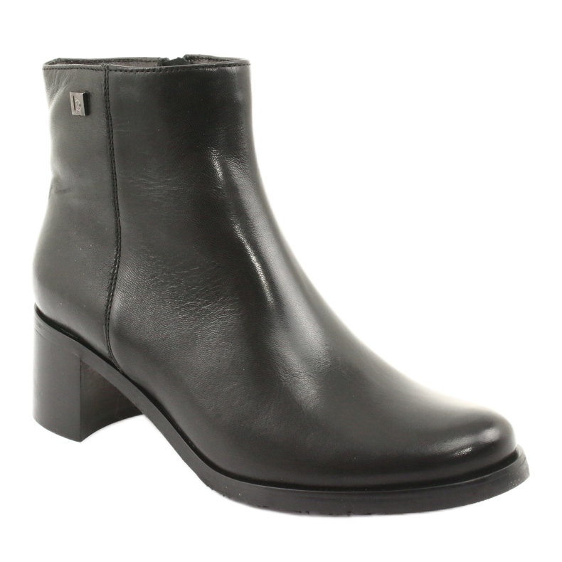 Arka Talons hauts isolés en cuir féminin 7387 noir 1