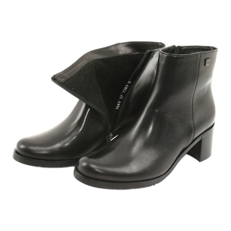 Arka Talons hauts isolés en cuir féminin 7387 noir le noir 6