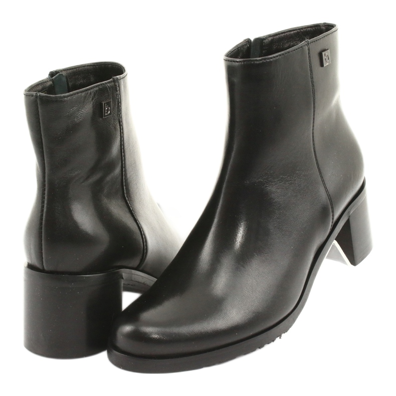 Arka Talons hauts isolés en cuir féminin 7387 noir 4