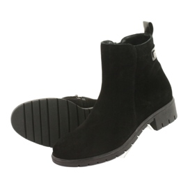 Arka Bottes de femmes isolées en daim cuir 7202 noir 5