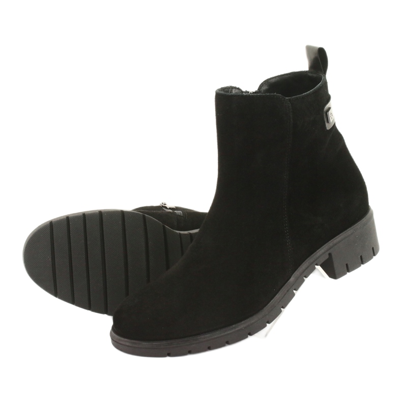Arka Bottes de femmes isolées en daim cuir 7202 noir le noir 5