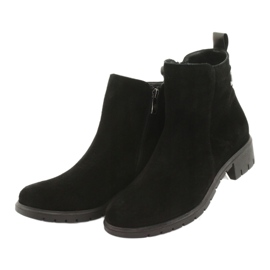 Arka Bottes de femmes isolées en daim cuir 7202 noir 3