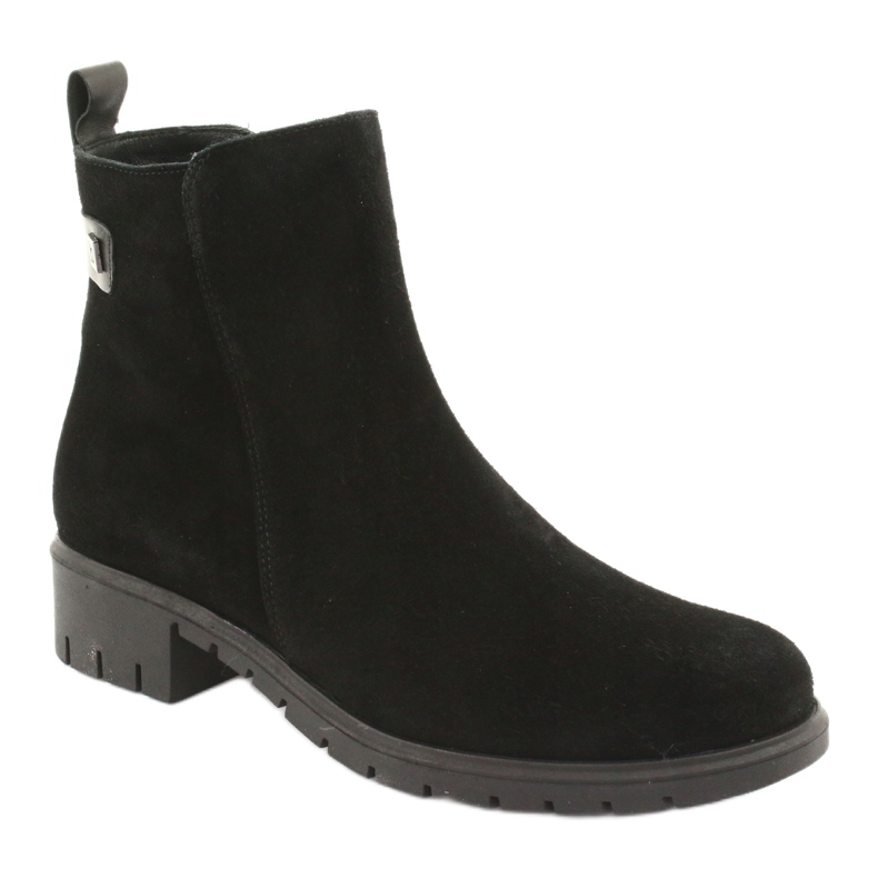 Arka Bottes de femmes isolées en daim cuir 7202 noir le noir 1