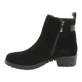 Arka Bottes de femmes isolées en daim cuir 7202 noir 2