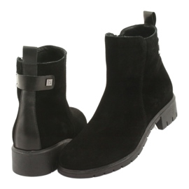 Arka Bottes de femmes isolées en daim cuir 7202 noir 4
