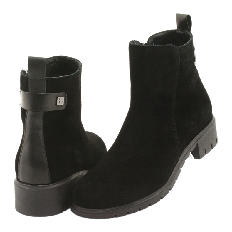 Arka Bottes de femmes isolées en daim cuir 7202 noir le noir 4