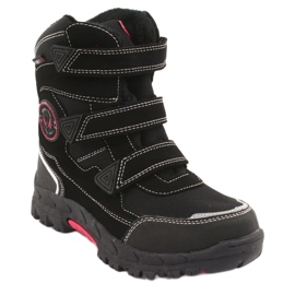 American Club Bottines noires avec membrane américaine HL23 rouge 1