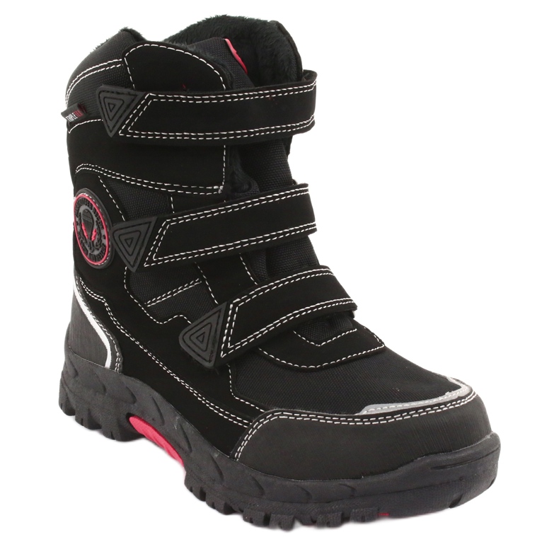 American Club Bottines noires avec membrane américaine HL23 le noir rouge 1