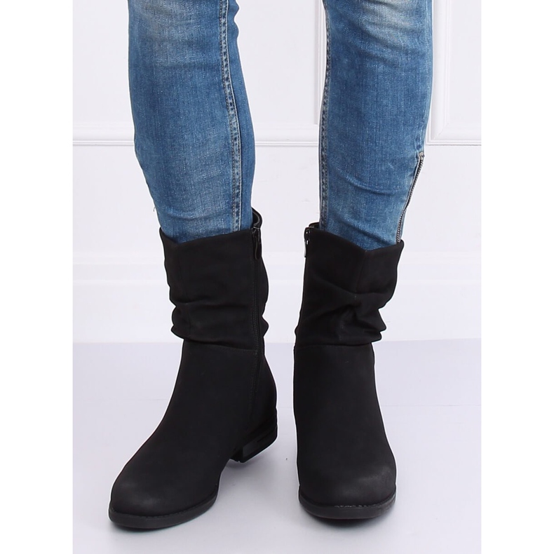 Bottes noires plates pour femmes 5139 Noir 1