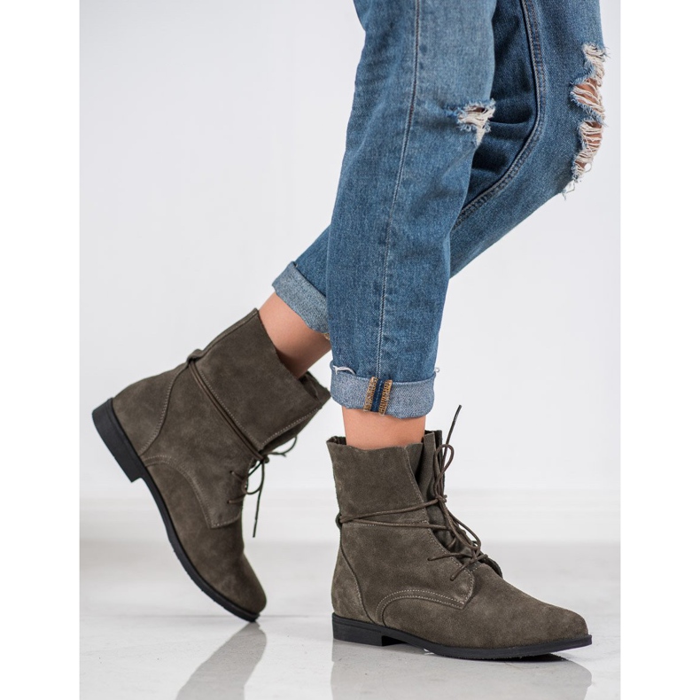 Filippo Bottes en cuir classiques gris 1