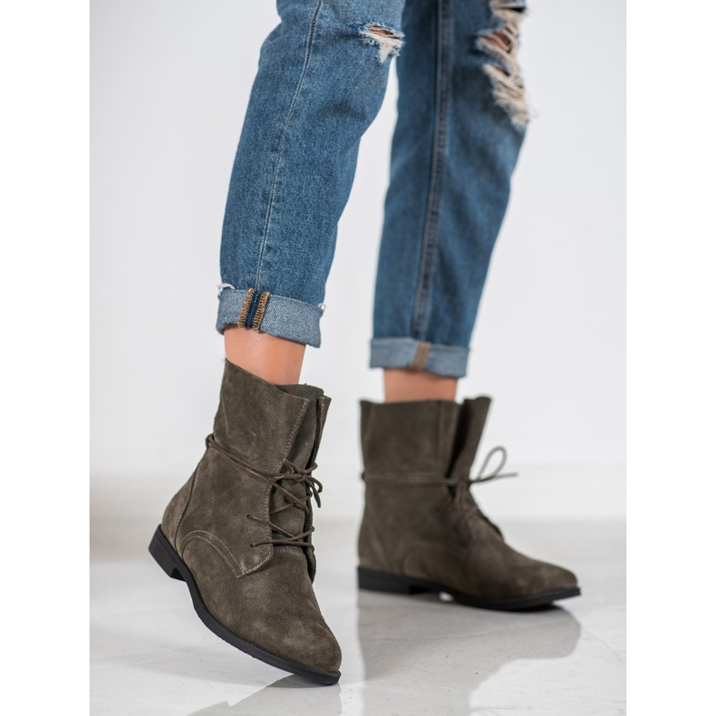 Filippo Bottes en cuir classiques gris 2