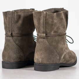 Filippo Bottes en cuir classiques gris 5