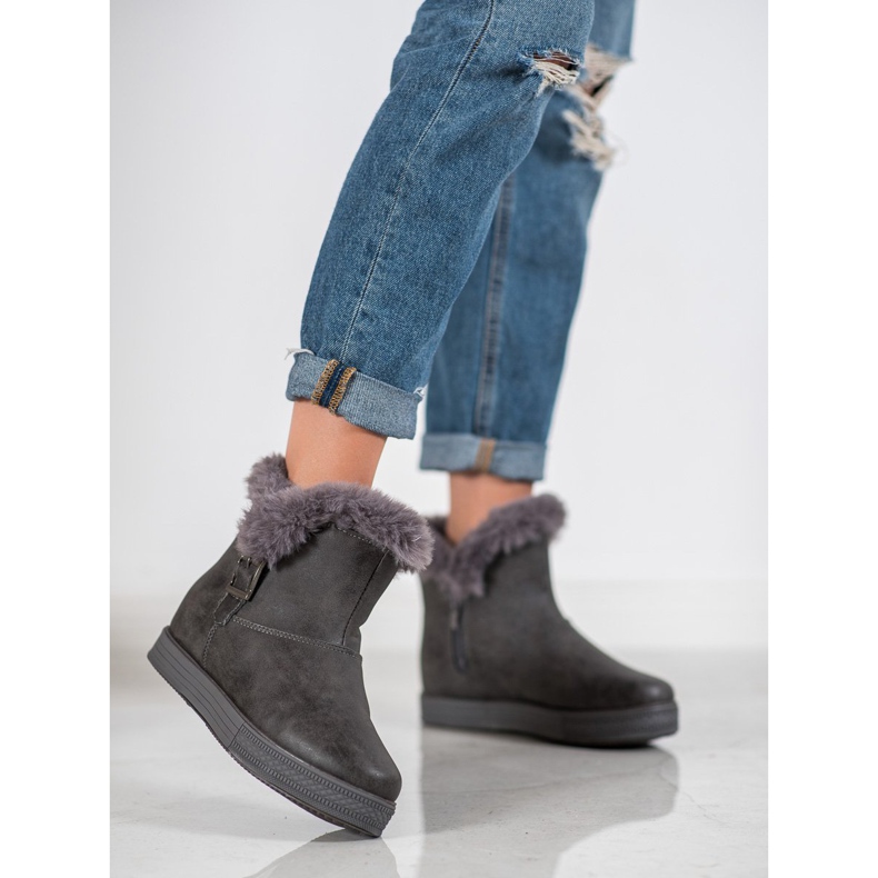 SHELOVET Bottines Avec Une Fermeture Éclair gris 2